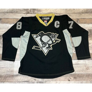 Sidney Crosby Jersey Men's Size 48 Black Pittsburgh Penguins NHL Hockey Reebok